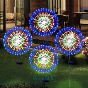 Luces Solares De Fuegos Artificiales 200LED Luz Solar flor Para Exterior Jardin - Picture 1 of 43