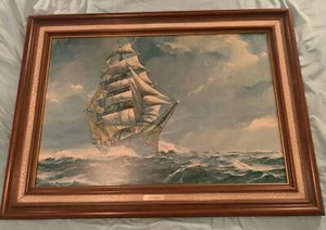 1965 James A. Mitchell III The Sea Eagle Framed Lithograph 44.5" X 32.5" - Picture 1 of 6