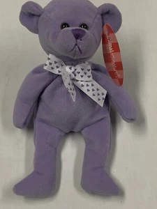 Animal Adventure 2004 Lavender 8.5" Teddy Bear Purple Nose - Picture 1 of 6