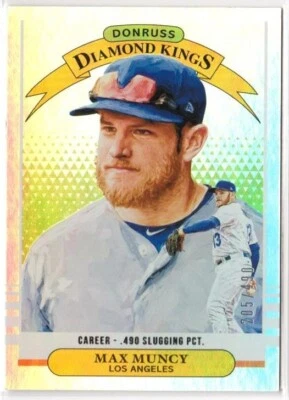 2019 Panini Donruss Diamond Kings Career Stat Line SP/490 Max Muncy #26 - Image 1 of 2