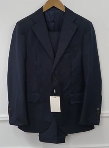 Traje de hombre Suitsupply azul lacio lana pura S130 talla 24 EU48S UK/US38S - Imagen 1 de 15