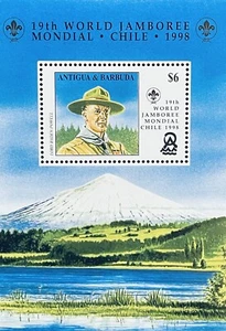 ANTIGUA 1998 WORLD SCOUTING JAMBOREE CHILE ROBERT BADEN POWELL STAMPS SS MNH - Picture 1 of 1
