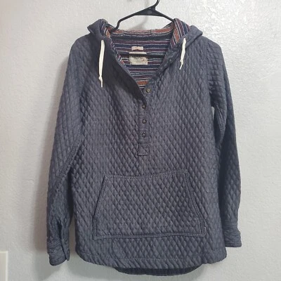 Sudadera con Capucha Burton Para Mujer Azul Cabo Pullover Monumento Brezo Tejido 1/2 Botón Talla S Foto 1 de 4