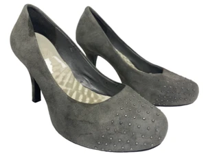 Clarks Grey Suede Court Shoes Stiletto Heels UK 3 - Picture 1 of 15