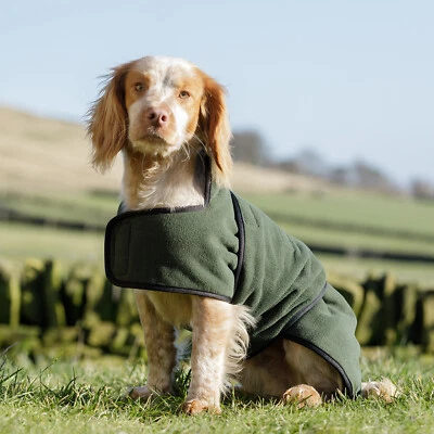 Dog & Field™ Dog Towelling Coat - Microfiber Lined Fleece Jacket (Olive Green) - Image 1 of 2
