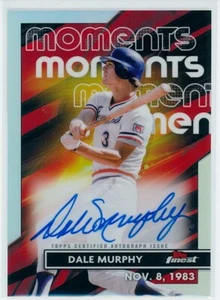 2023 Topps Finest Moments Dale Murphy Refractor Auto #FMA-DM Atlanta Braves - Picture 1 of 2