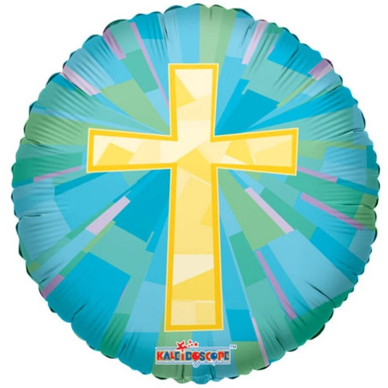 18" Gold Cross Mylar Foil Balloon Party Decorations Gifts Christening  - Image 1 of 1
