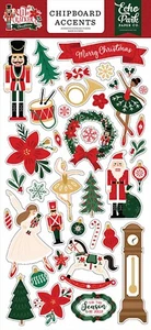 Echo Park Paper NUTCRACKER CHRISTMAS 6x13 Sheet Adhesive Chipboard Accents - Picture 1 of 1