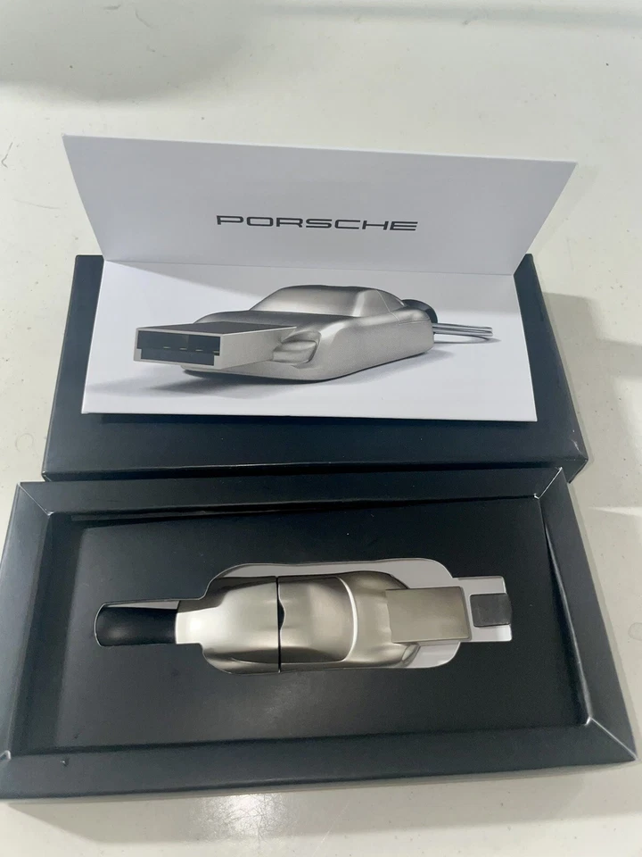 Porsche Taycan Keychain 5 in 1 Lightning/Micro-USB, USB-A  and USB-C Converter  - Image 1 of 4