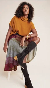 NWT Anthropologie Cecilia Prado Abstract Midi Skirt Small #081 - Picture 1 of 5