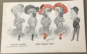 # K538   PRETTY LADIES with BIG HATS   COMIC    POSTCARD - Picture 1 of 2