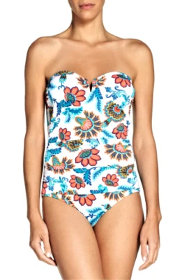 NWT New Tommy Bahama Multi-Color Fira Floral One Piece Swimsuit Size 8 - Image 1 of 3