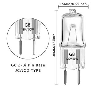 50W G8 120V T4 Halogen Bulb 120V - Picture 1 of 2