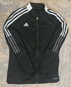 Adidas Prime Green Aeroready Women's Medium Black Full Zip Track Jacket - Picture 1 of 4