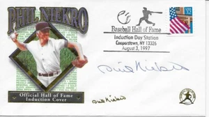 Phil Niekro Autographed HOF Induction Cachet - Picture 1 of 1