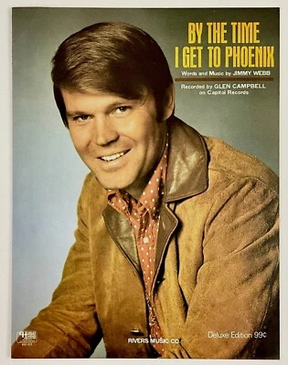 1967 By Time I Get To Phoenix Campbell Deluxe VTG Sheet Music Piano Guitar Organ - Image 1 of 4