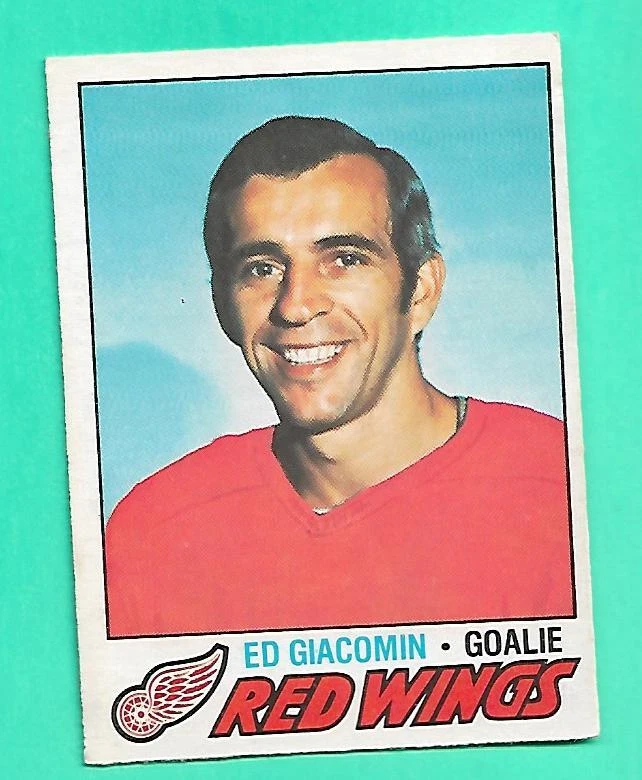 (1) ED GIACOMIN 1977-78 O-PEE-CHEE # 70 RED WINGS GOALIE EX/EX+ CARD (F0425)