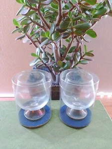 Vintage Sterling Silver and Glass Brandy Snifter 3.23" Tall With 1.75 Diameter  - Picture 1 of 7