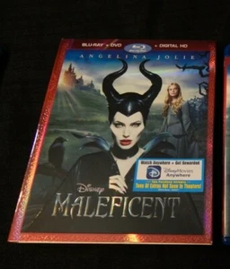 Disney Maleficent BluRay 2 Disc DVD Set slipcover Angelina Jolie live action - Picture 1 of 4