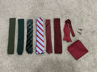 Juego de corbatas “Starter” (6 corbatas, 1 pajarita con cuadrado de bolsillo, 2 barras de corbata de novedad) Foto 1 de 4