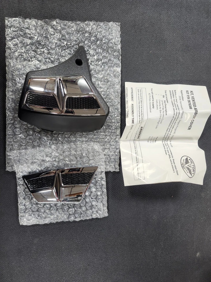 Victory Nuevo OEM Motocicleta Cromo Ventilado Caja de Aire Tapa Cubierta Martillo Jackpot, 2876300 Foto 1 de 1