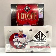 2020-21 UD SP Authentic & Ultimate Collection Hockey Hobby Factory Sealed Boxes