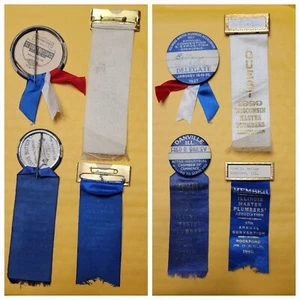 Master Plumbers Association Convention Ribbons Member Delegate IL & WI 1927-40 - Picture 1 of 10