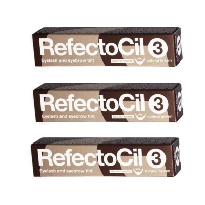 RefectoCil Eyebrow & Eyelash Tint 15ml - NATURAL BROWN No. 3 [ Pack of 3 ] - Image 1 of 3