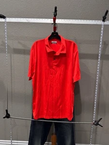 Grand Slam Bright Orange Poly SHORT SLEEVE POLO SHIRT XL - Picture 1 of 5