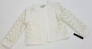 Chaleco TAHARI Chicas mujer Petite Size 8P Blusa superior Pure White Embellecida NUEVO - Imagen 1 de 12
