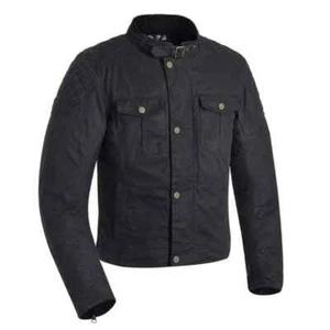 Oxford styl Holwell 1.0 Mens Short Wax Cotton Waterproof Motorcycle Jacket Black - Picture 1 of 7