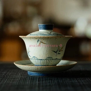 145 ml exquisit chinesische handbemalte Bambus Gaiwan Vintage Teeschale Teegeschirr - Bild 1 von 7