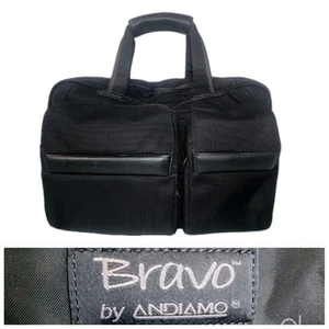 Andiamo Bravo Black 17” Carry On Laptop Computer Bag Business Briefcase - Picture 1 of 12