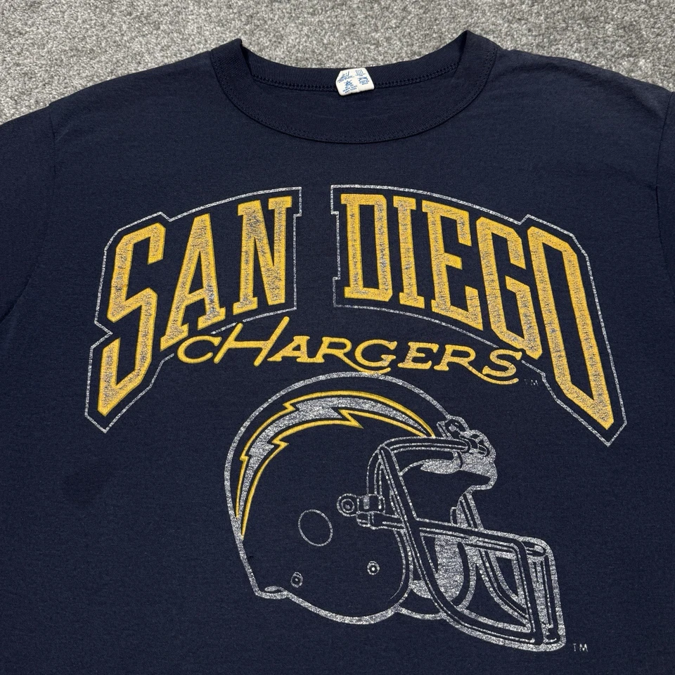 Camisa De Colección San Diego Chargers Hombres Pequeña Adulta NFL Fútbol Años 80 90 Campeón Foto 1 de 4