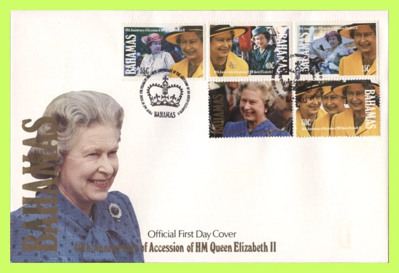 Bahamas 1992 QEII Accession of QEII set First Day Cover - Image 1 of 1