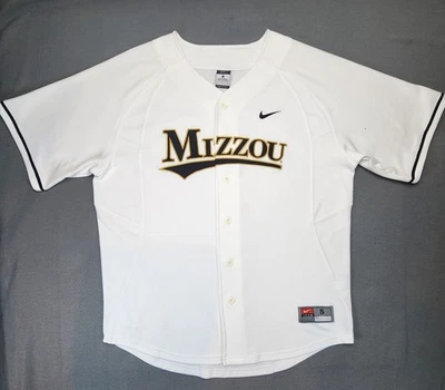Nike University of Missouri Baseball Jersey Small Mizzou Tigers White - Image 1 of 4