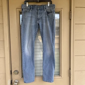 AJ ARMANI STRAIGHT LEG BLUE JEANS. 33”x30.” For REPAIR or USE. - Picture 1 of 12