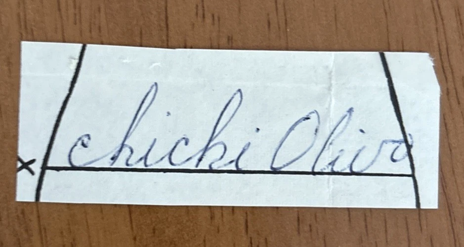 Chi Chi Olivo (d.1977) Signed Autograph Cut From Document Braves Debut 1961 Rare - Image 1 of 1