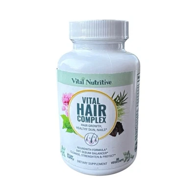 Vital Nutritive Vital Hair Complex Biotina e Vitamina B 60 cápsulas validade: 04/2028 - Imagem 1 de 4