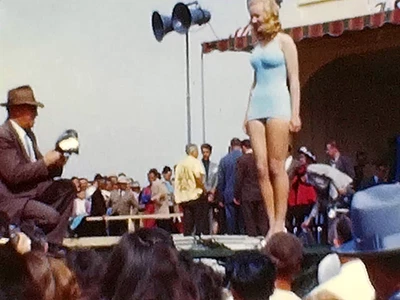 Película de 8 mm 1947 Miss California Pageant 1940 película casera Santa Cruz damas playa Foto 1 de 4