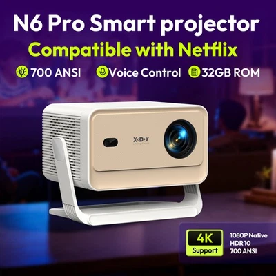 N6 Pro Mini Beamer HD WiFi Projector Heimkino Automatische Hindernisvermeidung - Bild 1 von 4