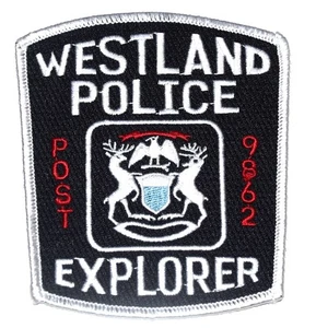 WESTLAND - POLICE EXPLORER POST 9862 - MICHIGAN MI Parche de Policía SELLO DE ESTADO  - Imagen 1 de 1
