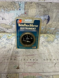 Teleflex Marine #80180P 80180 Oil Pressure Gauge 12v 80 PSI. - Picture 1 of 2