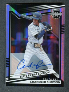 2022 Elite Extra Edition Signatures #70 Chandler Simpson Tampa Bay Rays ZKp 213