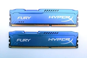 Lot of 2 _ Kingston _ HyperX FURY_ 8 GB Kit _ DDR3 _ 1600MHz _ 1.5v *USED* - Picture 1 of 3