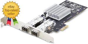 .Com 2-Port Gbe SFP Network Card, Pcie 2.0 X1, Intel I350-AM2 2X 1Gbe Controller - Afbeelding 1 van 12