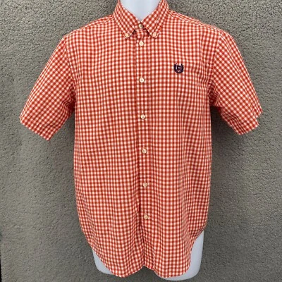 Chaps Boys Short Sleeve Shirt Red and White Check Size XL 18-20 Button Up EUC! - Image 1 of 4