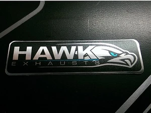 Par de pegatinas de escape de lámina Pipewerx Hawk 90 mm x 25 mm  - Imagen 1 de 1