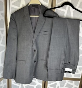 Nuevo Ralph Lauren Calce Ajustado Gris Lana Traje Chaqueta 40 R Pantalones 34 W Cintura - Imagen 1 de 13