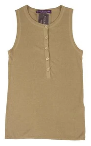 Women's Ralph Lauren Purple Label Collection Linen Tank Top Shirt L New $698 - Picture 1 of 2